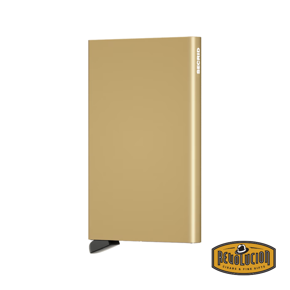 Secrid Aluminium Cardprotector Wallet in luxurious gold, combining RFID security with a refined metallic finish.