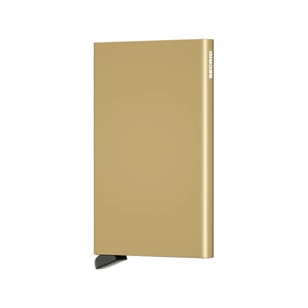Secrid Aluminium Cardprotector Wallet in luxurious gold, combining RFID security with a refined metallic finish.