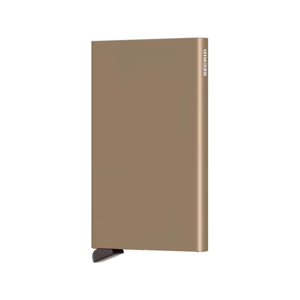 Secrid Aluminium Cardprotector Wallet in elegant sand, offering a sleek and neutral-toned solution for card protection and organization.