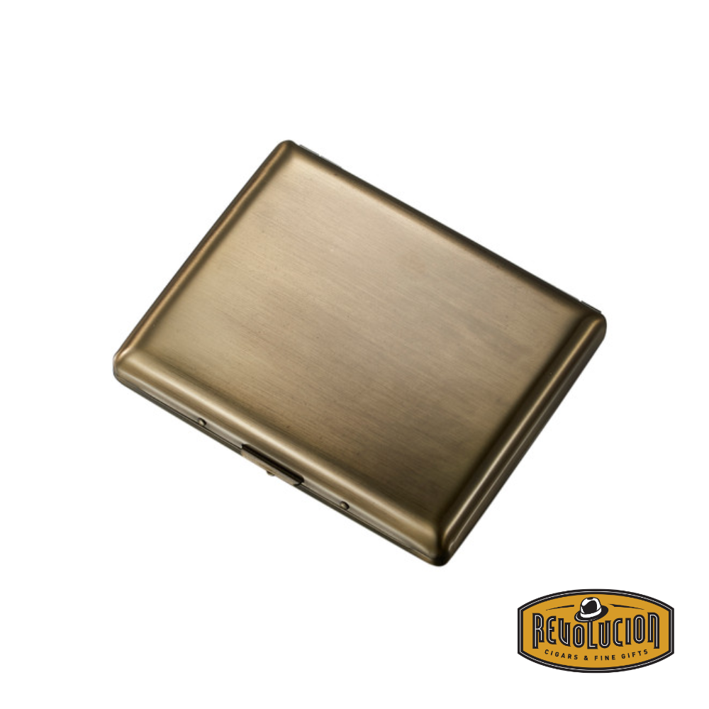 Étui de poche double face Visol Mercury pour 20 cigarettes - Laiton antique