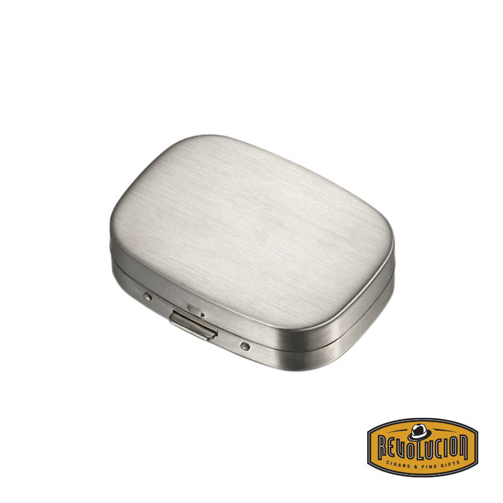 Cendrier de poche rectangulaire en métal chromé Visol Preston