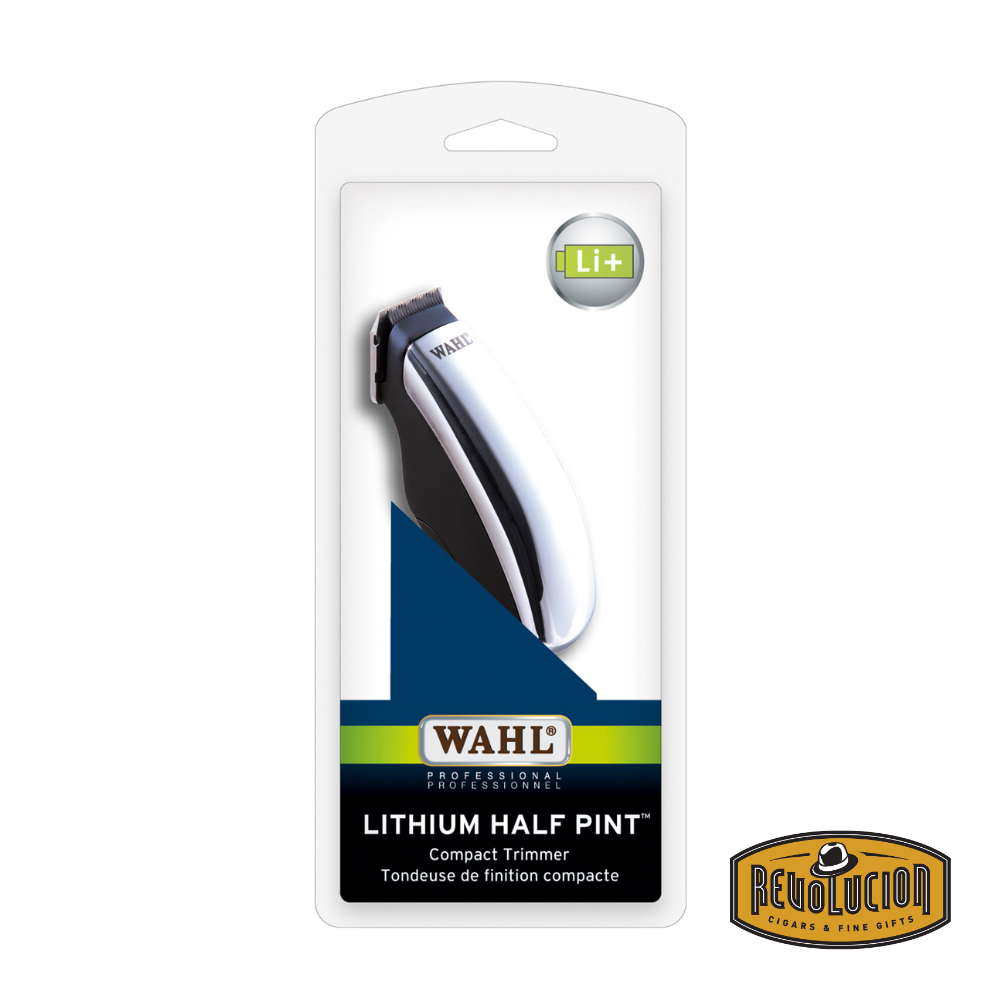 Wahl Half Pint Lithium Trimmer retail box with branding and product image.