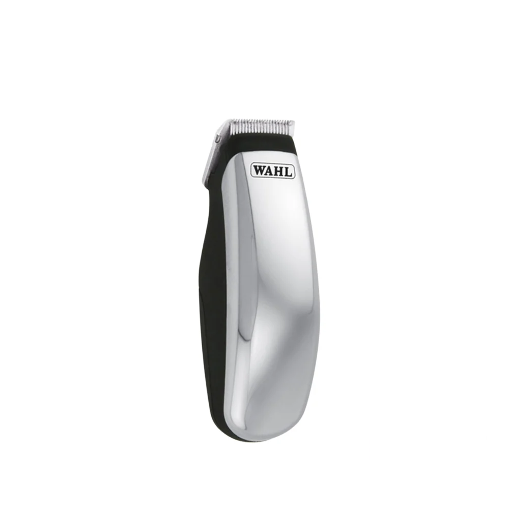 Close-up of the Wahl Half Pint Lithium Trimmer in black and silver finish.