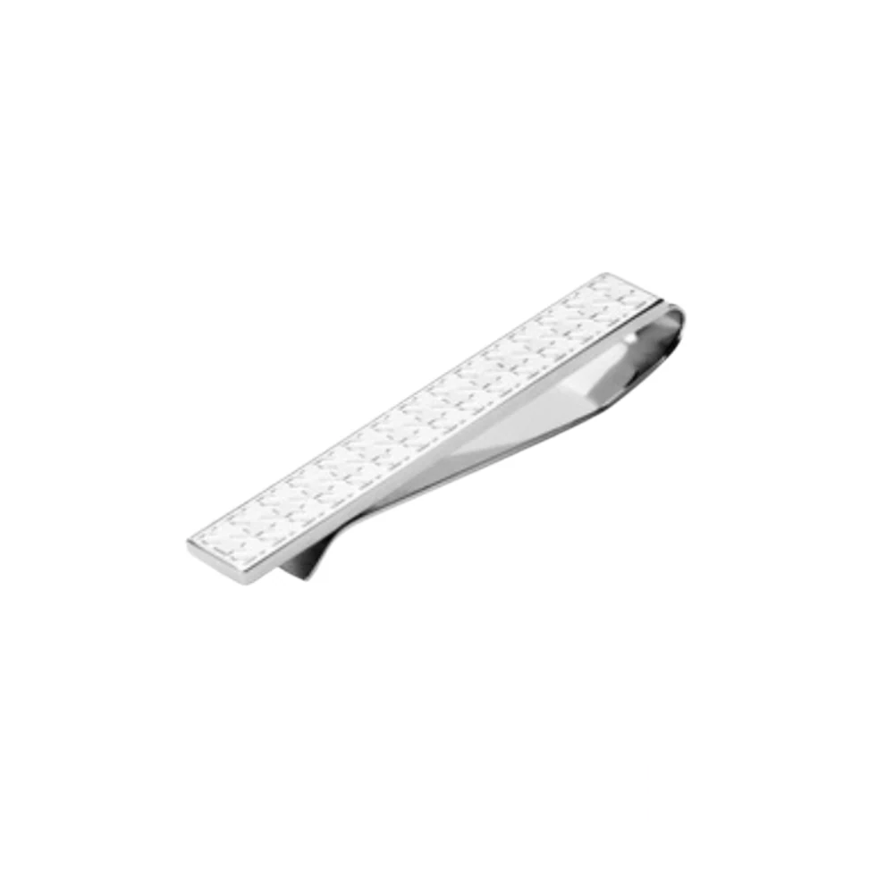 The Side view of the Wurkin Tie Bar, highlighting its secure clasp mechanism and sturdy construction