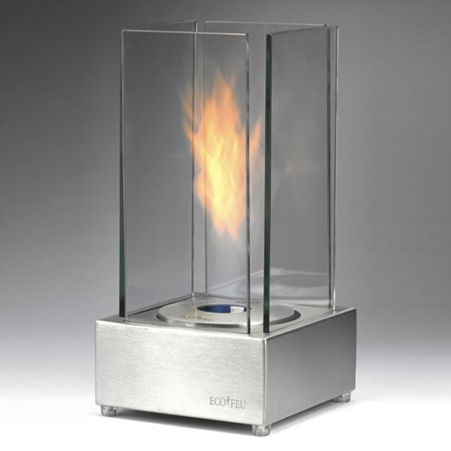 The Cartier, a space friendly table top with a spiral flame which features a high strength 304 stainless steel burner, high quality tempered glass and a nice stainless steel finish.