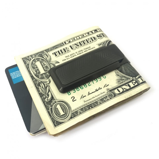 M-clip Stainless Steel Blackout Chevron Money Clip - Revolucion Lifestyle, men's tobacco and gift store