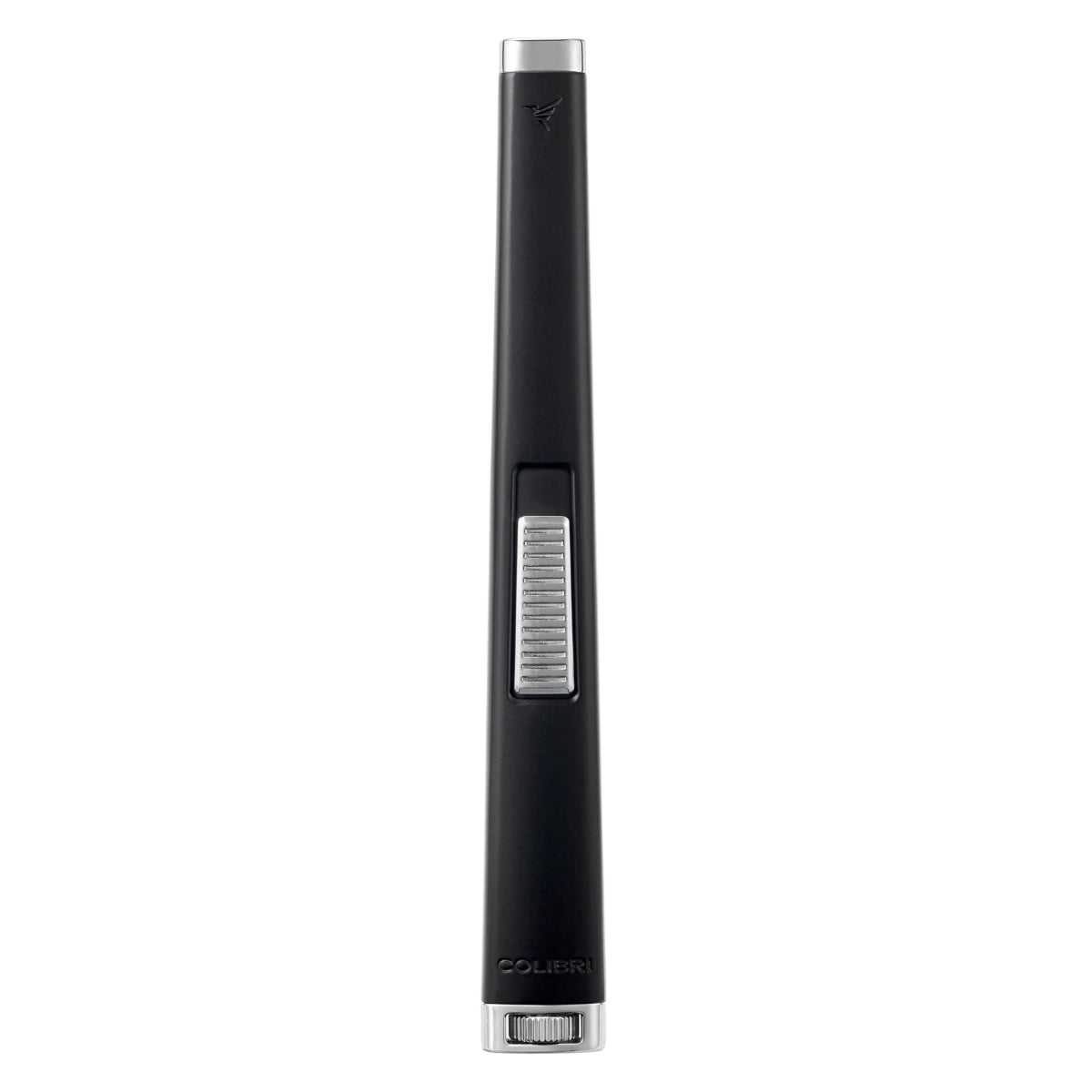 Colibri Aura Single Flat Flame Lighter - Black & Chrome