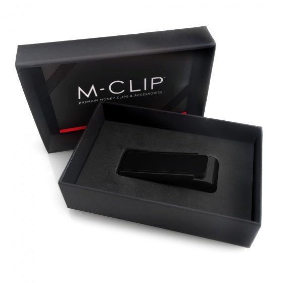 M-clip Etched Honeycomb Money Clip - solid stainless with an etched honeycomb pattern in the slide bar 
