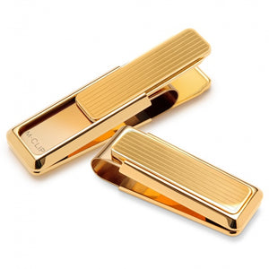 M-clip New Yorker 18k Gold. Channeled Slide. Revolucion Lifestyles Vancouver, mens tobacco and giftware store in Yaletown
