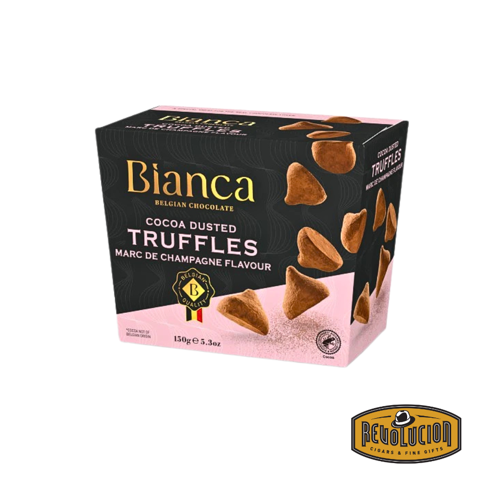 Truffes au champagne saupoudrées de cacao Bianca