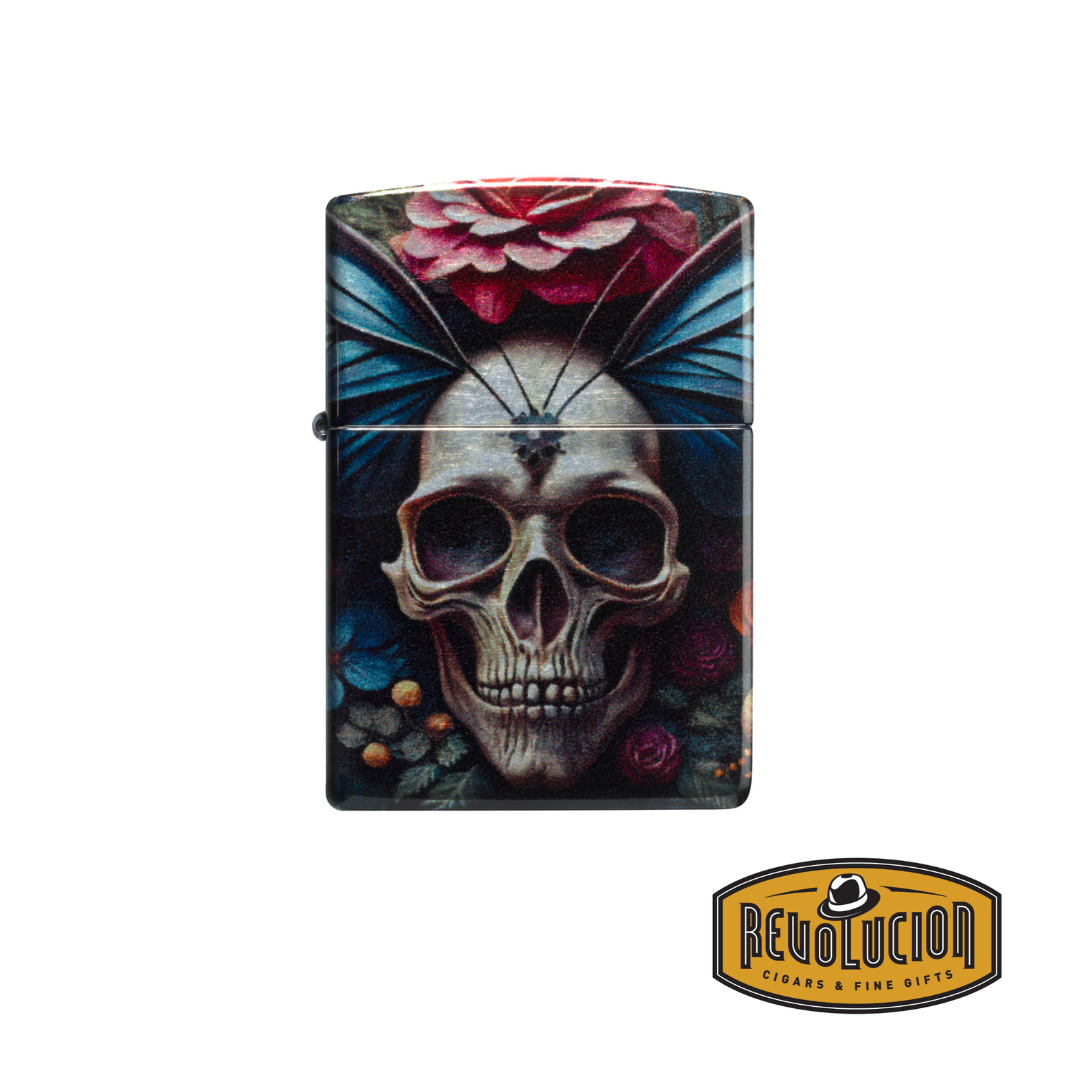 Butterfly Skull Design Zippo