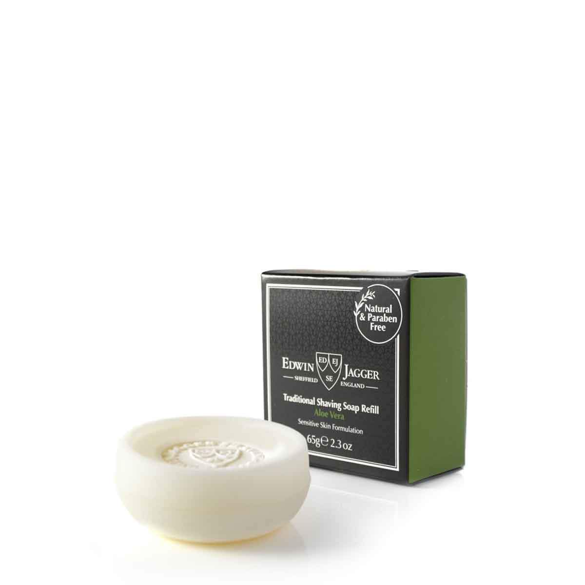 Recharge de savon à raser Edwin Jagger à l'aloe vera (paquet de 3)