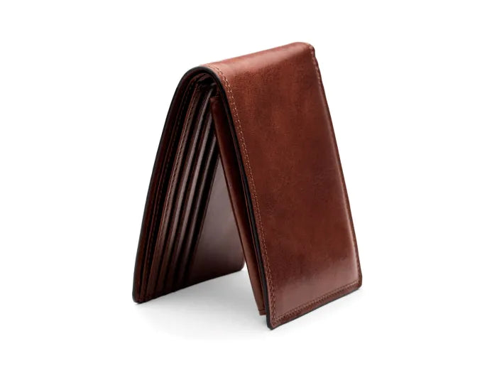 Bosca Dolce Italian Leather Credit Wallet w/I.D. Passcase-218 Dark Brown - Revolucion Lifestyles Vancouver - Cigars and Fine Gift Shop for Men