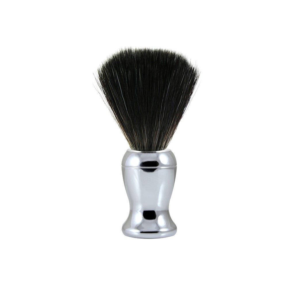 Edwin Jagger Brush Black Synthetic Fiber Chrome Plated.