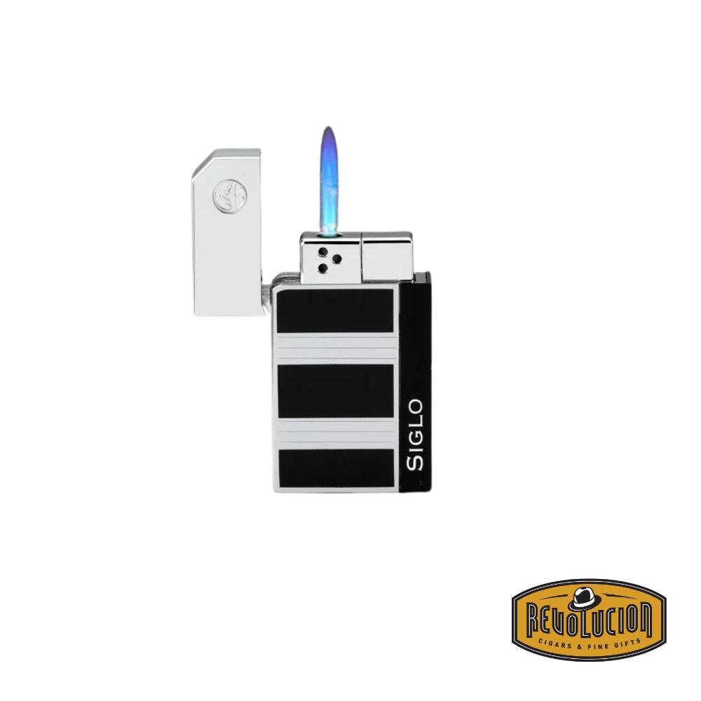 Briquet torche Siglo haute altitude en obsidienne chromée