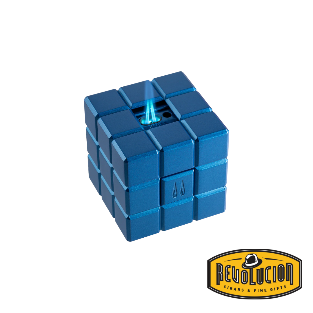 Colibri Heritage Cube Table Lighter - Blue
