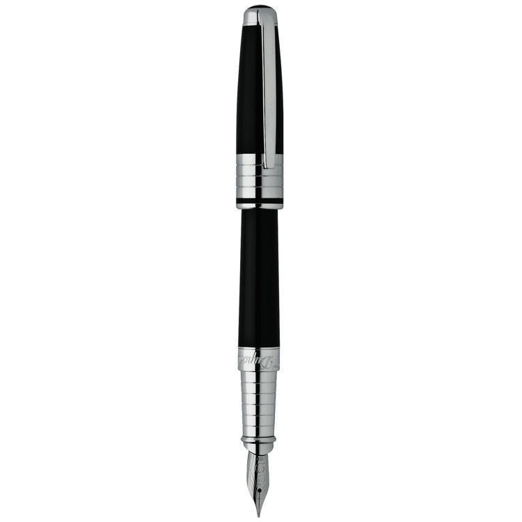 Dupont Olympio Med Fountain Pen  Black &amp; Palladium