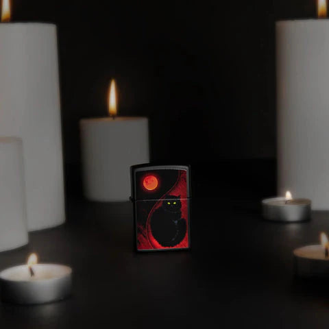 Zippo Black Cat Design Lighter