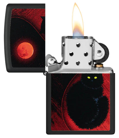 Zippo Black Cat Design Lighter