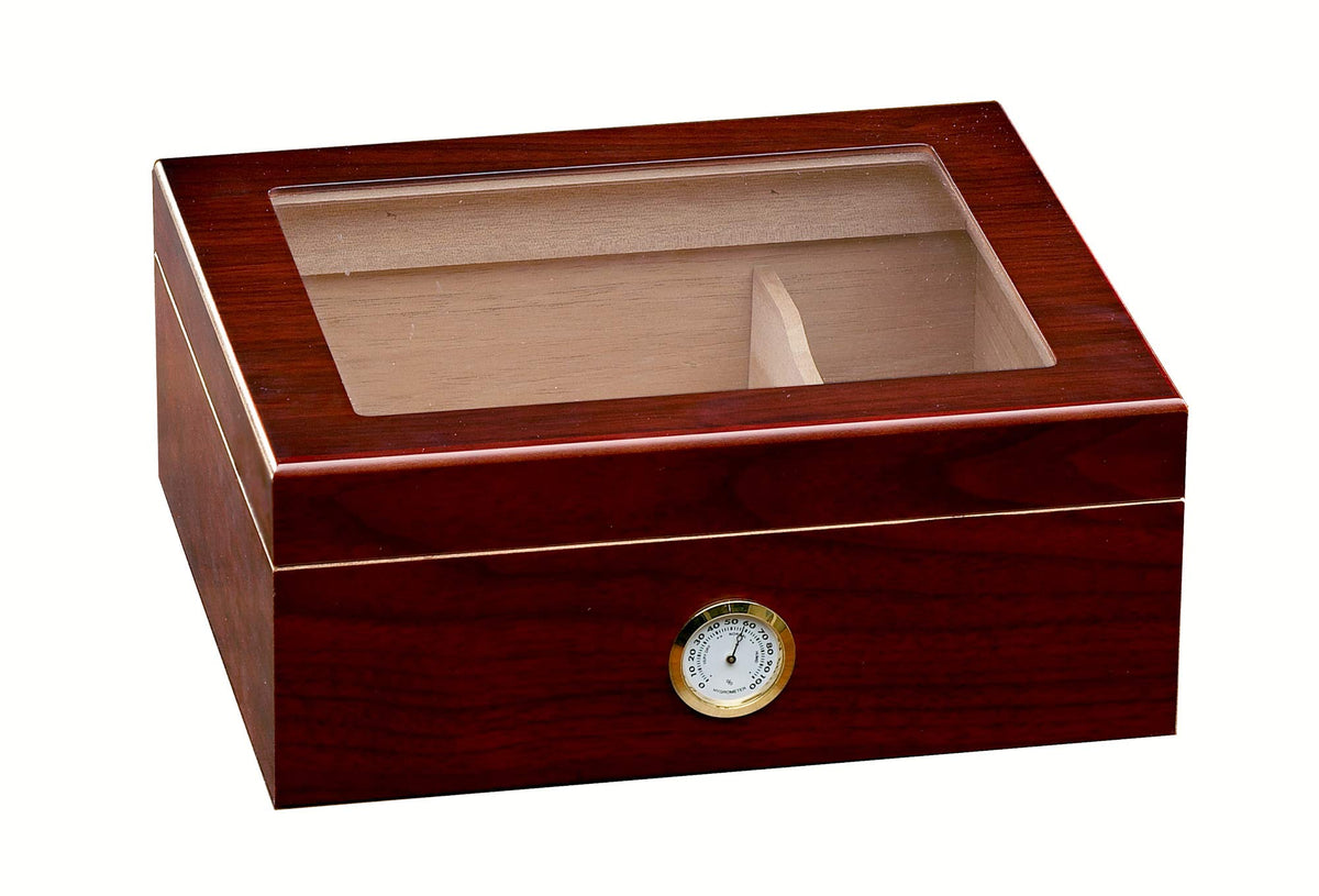 Prestige Chalet Glasstop Humidor - Cherry