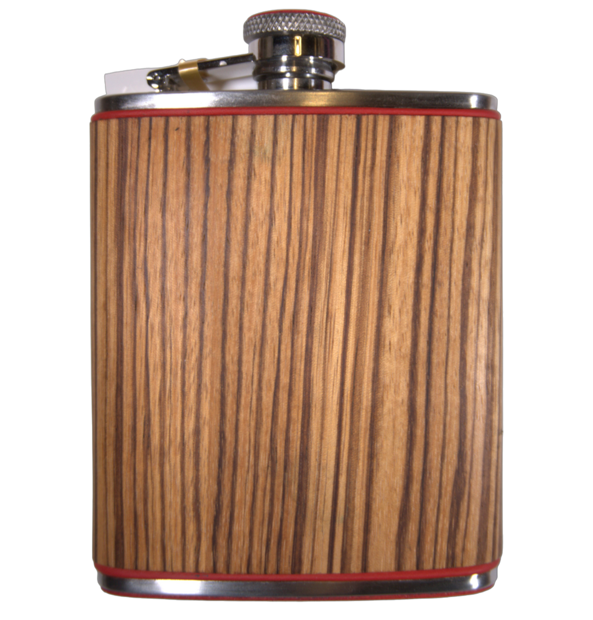 Brizard &amp; Co Flask - Zebrawood &amp; Racing Red