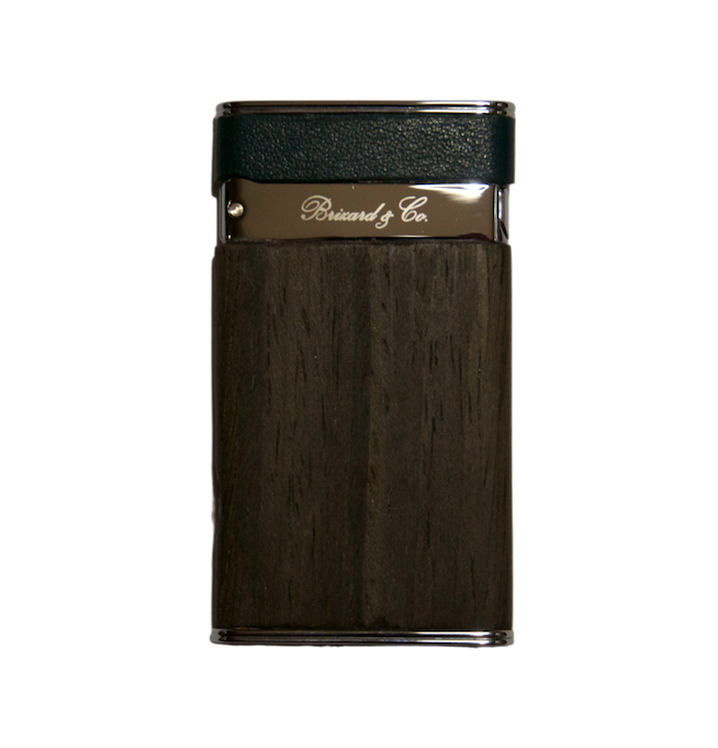 Brizard &amp; Co Sottile Single Flame Lighter - Gunmetal Ebony &amp; Racing Green