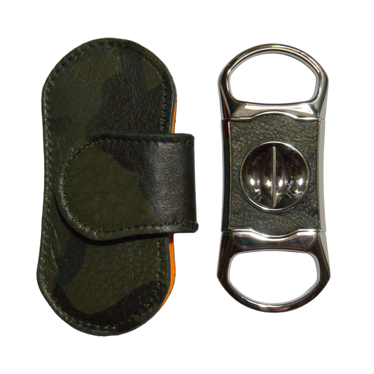 Brizard &amp; Co. The &quot;V&quot; Cigar Cutter - Camo &amp; Orange