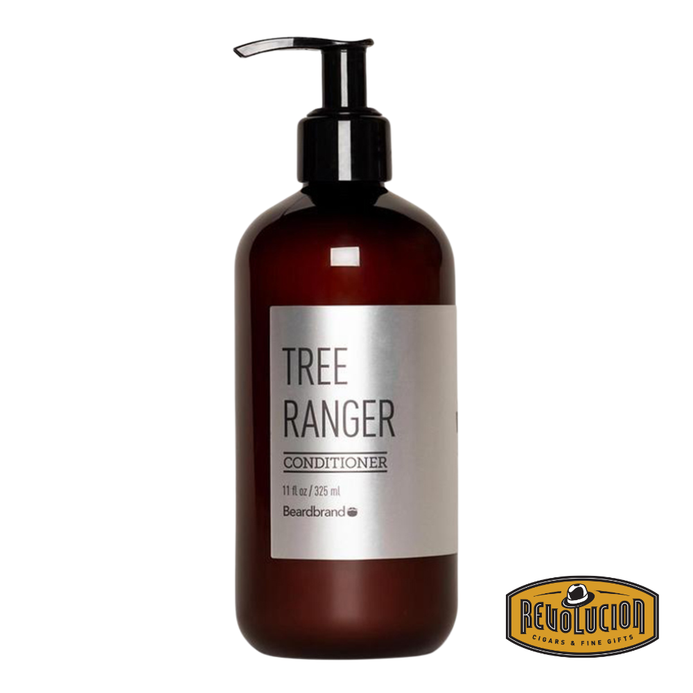 Beardbrand Conditioner Tree Ranger in a dark minimalist bottle, evoking a fresh and earthy woodland scent.