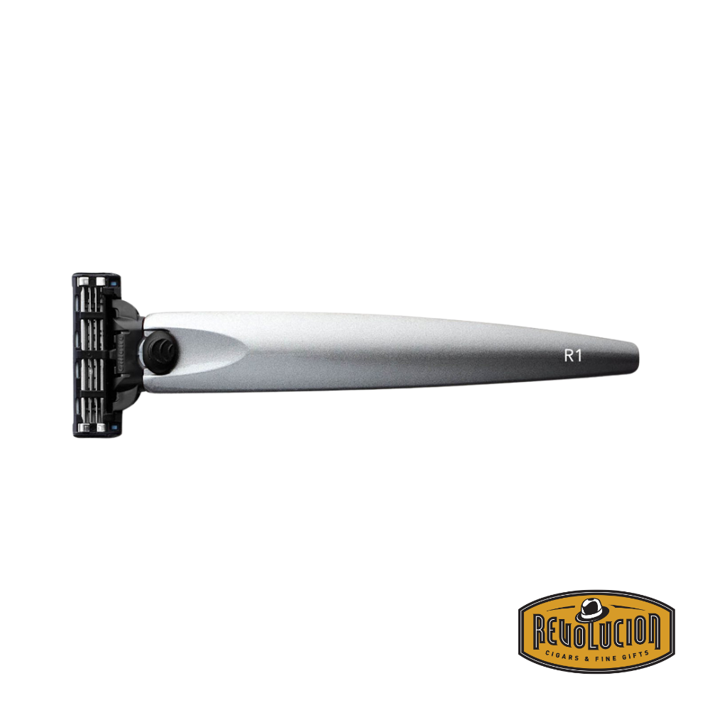 Front view of the Bolin Webb R1 Argent Razor.