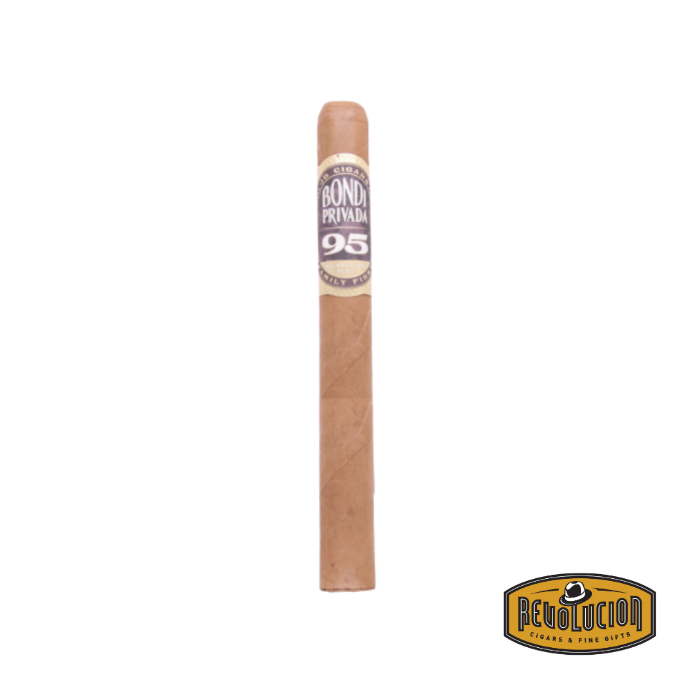 Bondi Privada 95 Londsdale Connecticut – a slender, toro-length Connecticut-wrapped Nicaraguan cigar showcasing a smooth, light-brown finish and classic Lonsdale proportions.