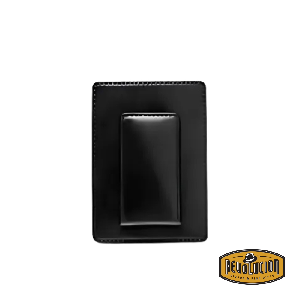 Back view of the Bosca Deluxe Front Pocket Wallet in black leather, showcasing its smooth finish and refined stitching for a sophisticated and durable design.