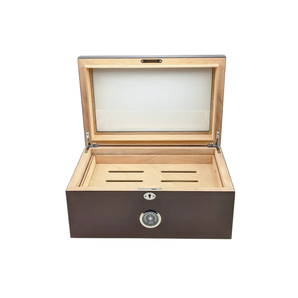 Brigham Observatory Glass Top Humidor 125 Count