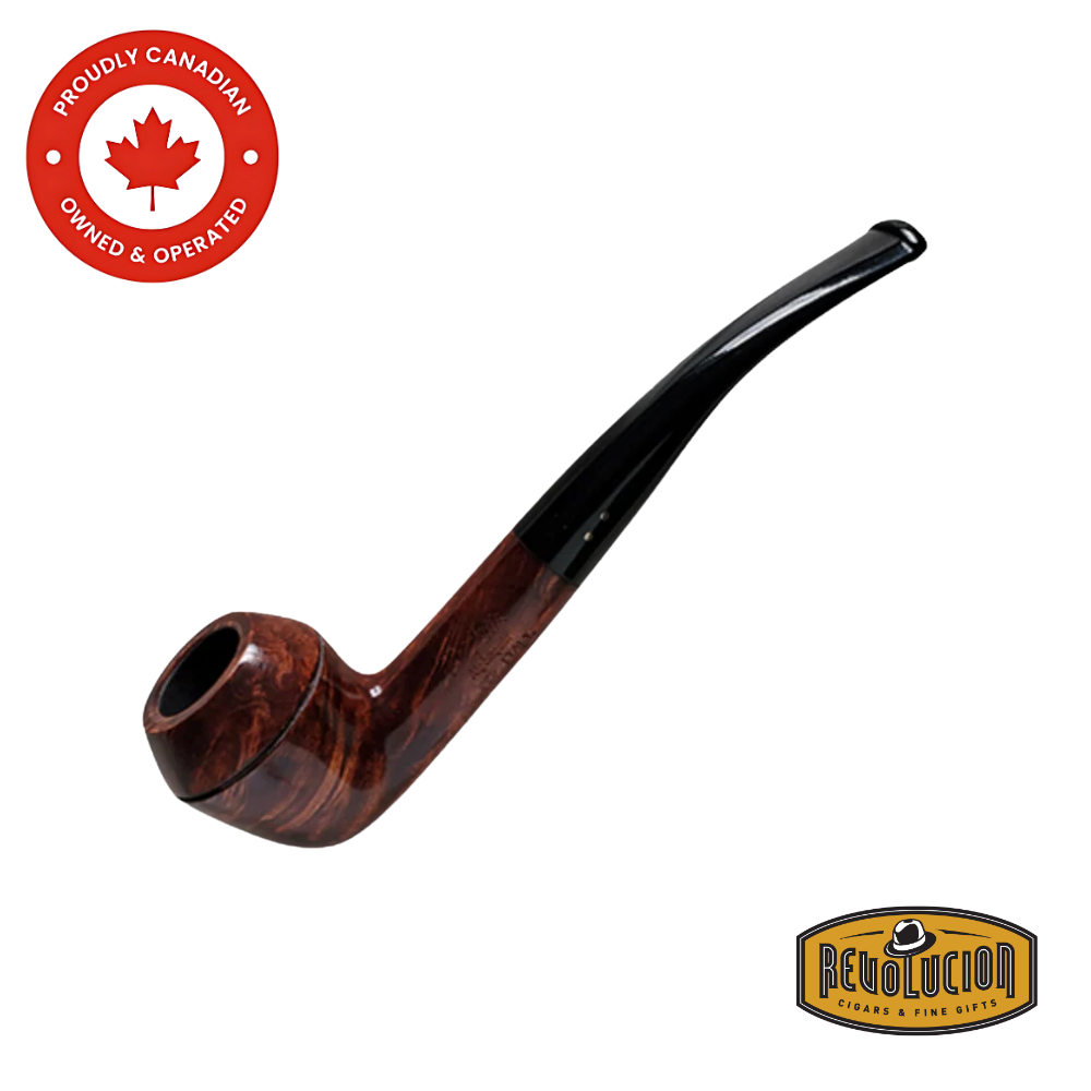 Brigham Algonquin #26 Smoking Pipe side view, highlighting its smooth finish and classic shape.