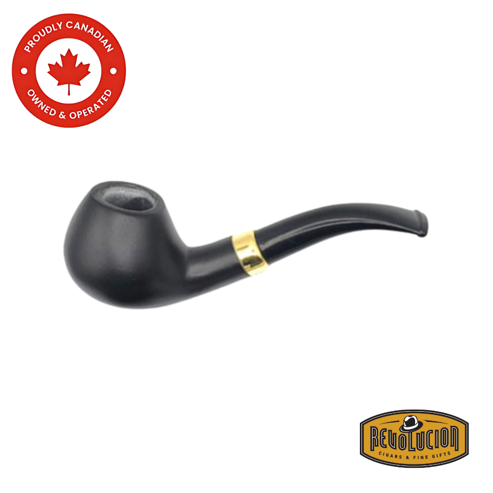 Brigham Anton Pipe Maple Black #01 featuring a sleek black finish and made from quality maple wood with a compact, classic design.