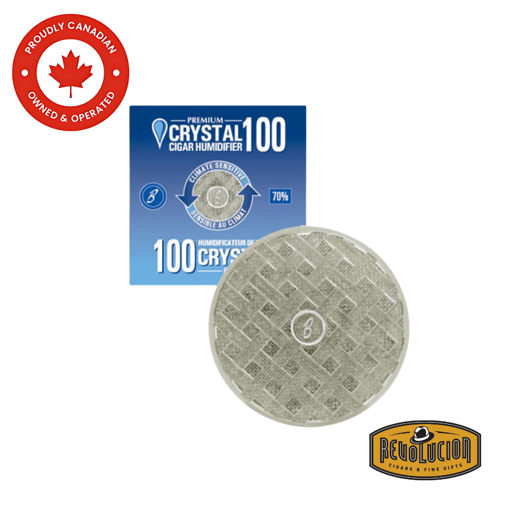 Brigham Humidifier Crystal 100 for maintaining optimal cigar humidity levels.