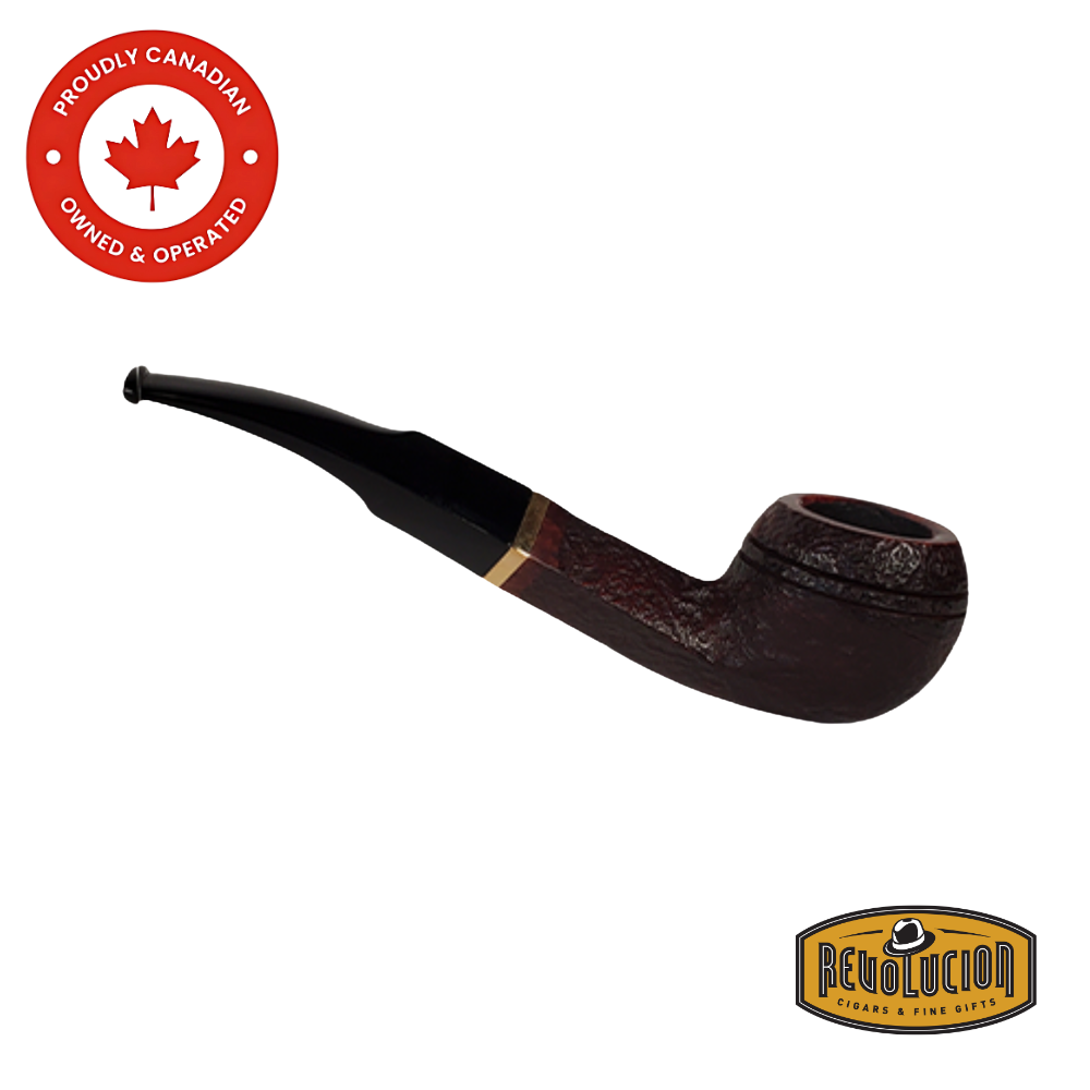 Right side of the Brigham Tundra #29 Smoking Pipe, displaying the pipe's elegant curvature and acrylic stem.