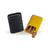 The "Show Band" 3 Cigar Case - Genuine Black Caiman Alligator and Yellow Leather