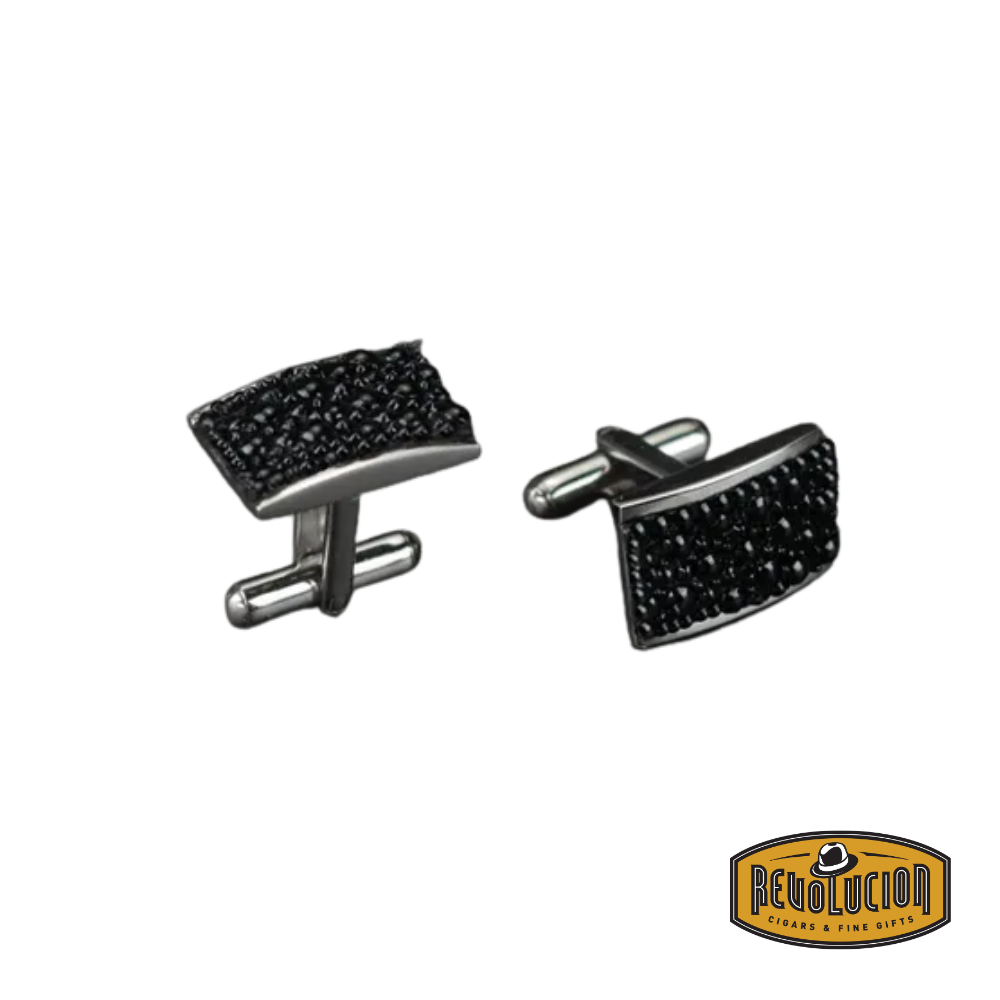 Brizard & Co cuff links crafted from genuine stingray leather with a luxurious finish.