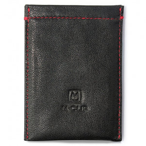 M- clip Leather RFID Blocking Wallet Black