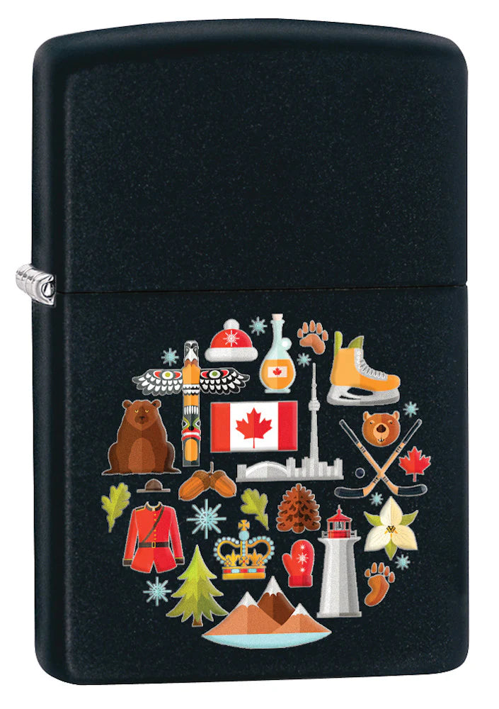 Zippo Souvenir Canadian Culture Black Lighter