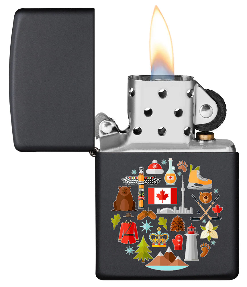 Zippo Souvenir Canadian Culture Black Lighter