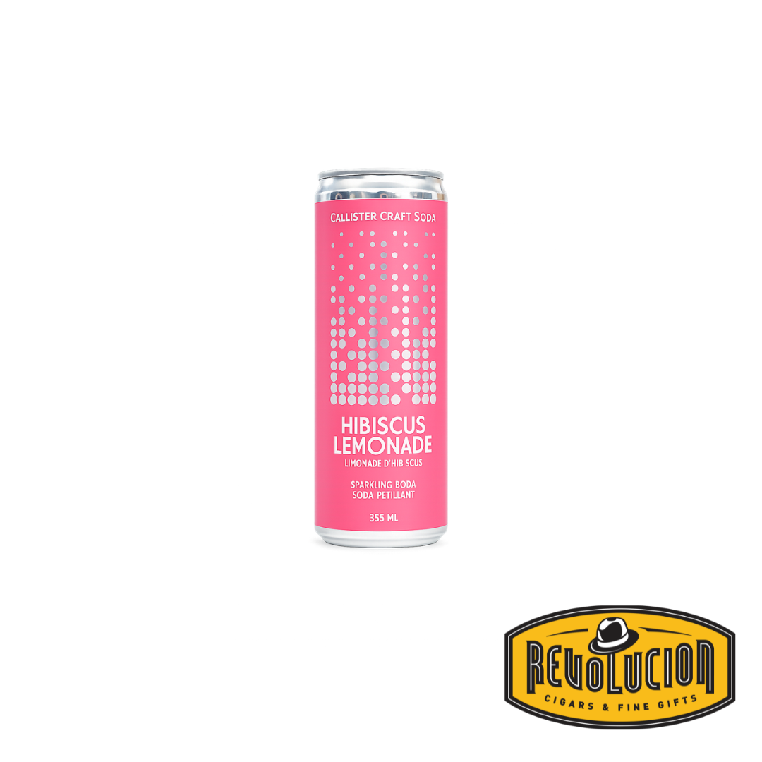 Callister Craft Soda Hibiscus Lemonade in a 355 ml pink sleek can