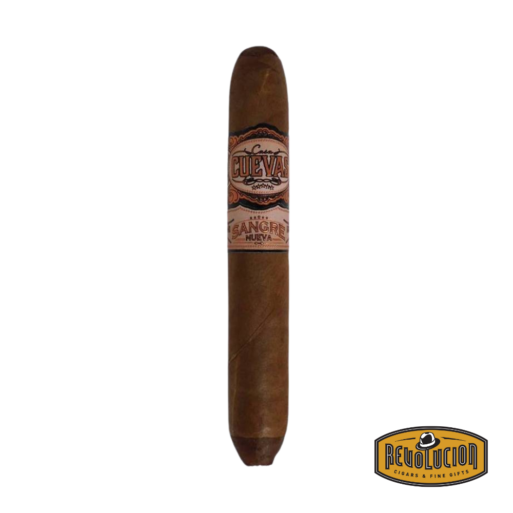 Casa Cuevas Sangre Nueva Cameroon Figurado Dominican Cigars displayed in elegant presentation, showing rich brown wrappers.
