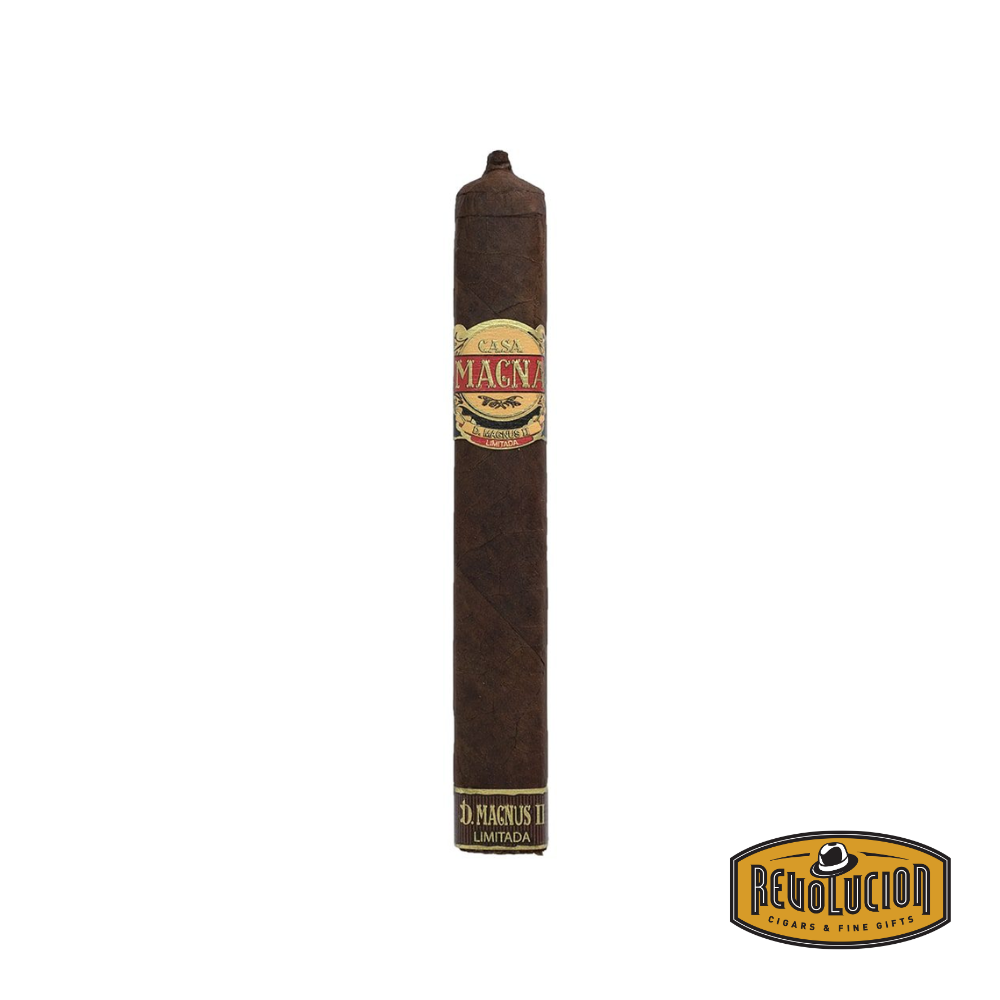 Casa Magna D. Magnus II Optimus – medium-full strength Nicaraguan cigar with bold flavor and a rich, dark wrapper.