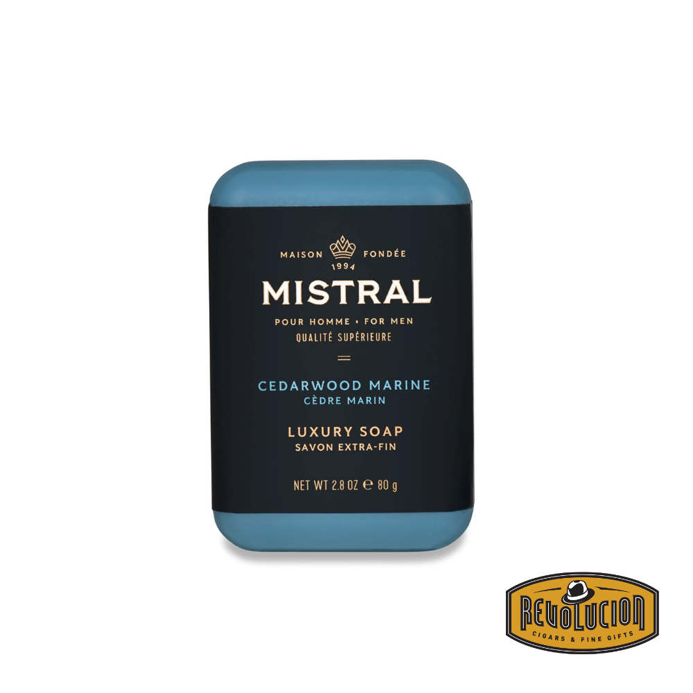 Mistral Travel Bar Soap 80g - Cedarwood Marine