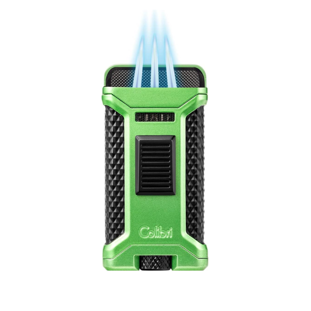 Colibri Ascari Triple Flame Lighter - Green & Black