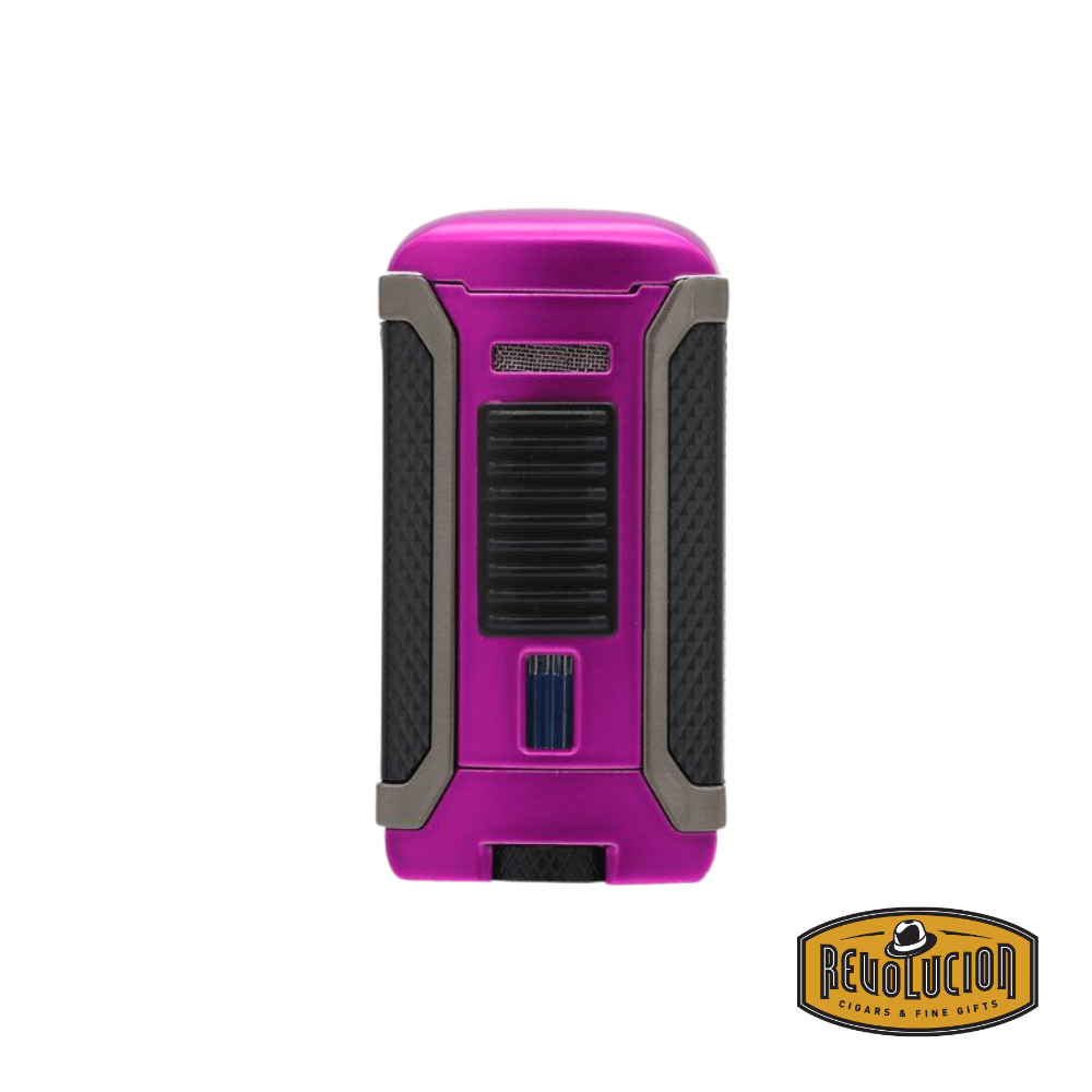 Colibri Apex Metallic Single Flame Lighter in Pink, showcasing a vibrant metallic design with an easy side trigger.