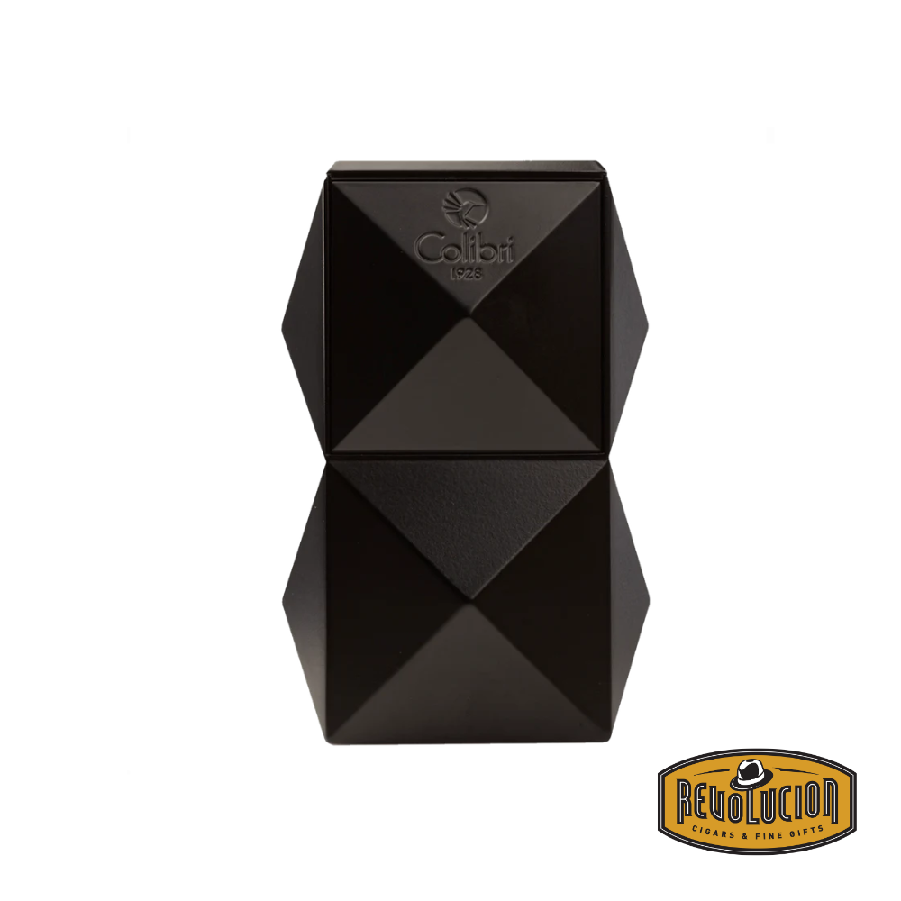 Colibri Quasar Triple Flame Table Lighter in Black, offering a refined and elegant look.