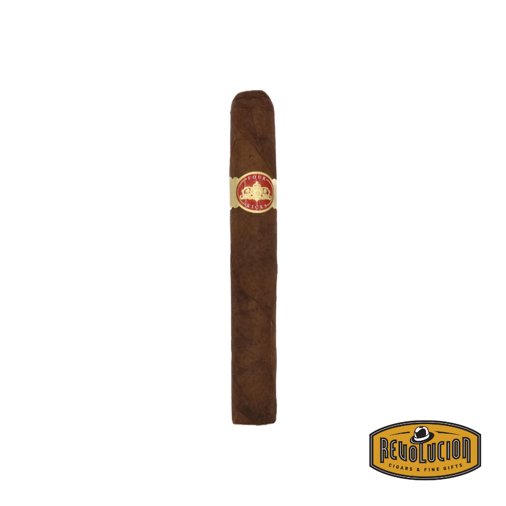 Crowned Heads Four Kicks Robusto – medium strength Dominican cigar featuring rich flavors, a flawless Ecuadorian Habano wrapper, and expert craftsmanship.