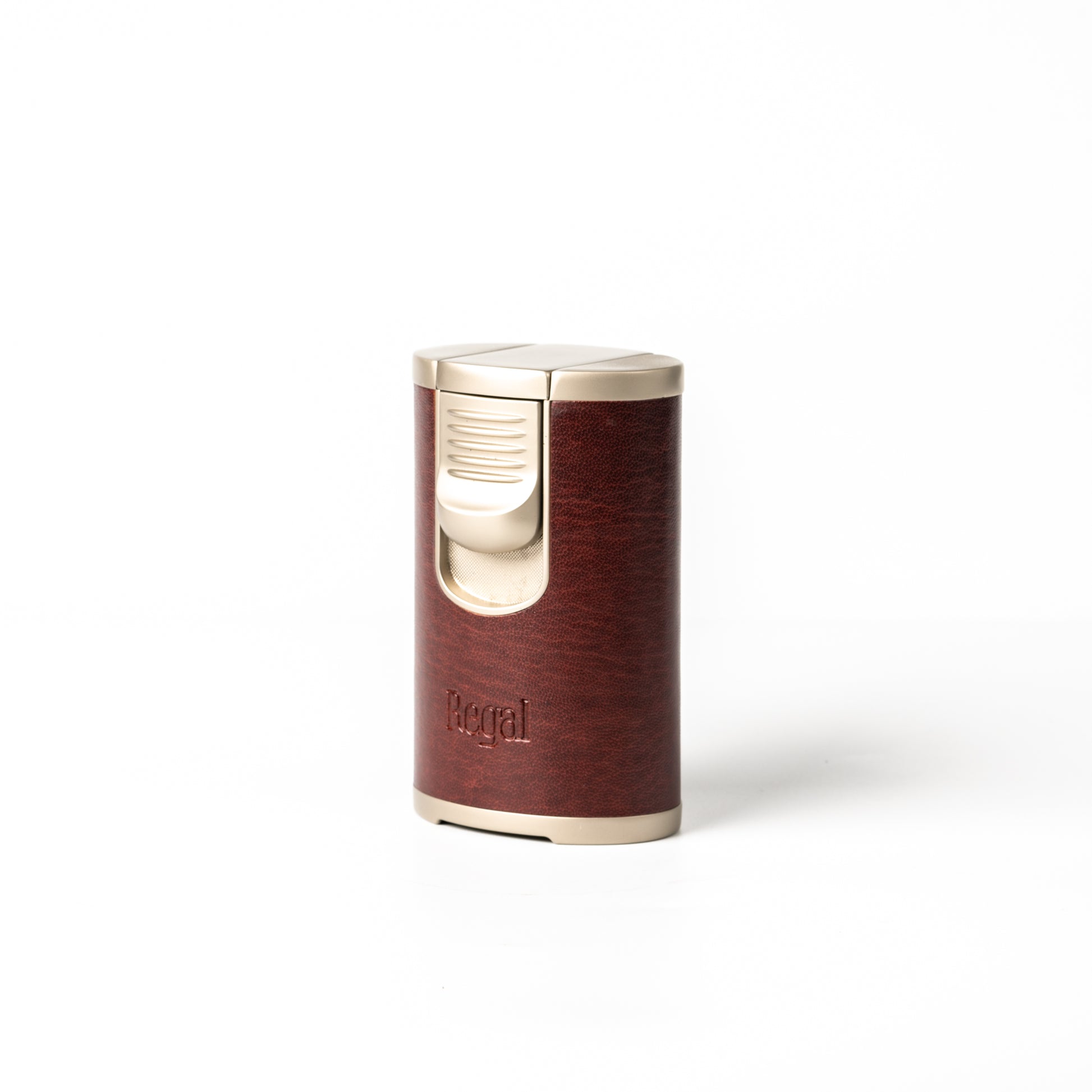 Regal Quad Flame Tabletop Lighter - brown